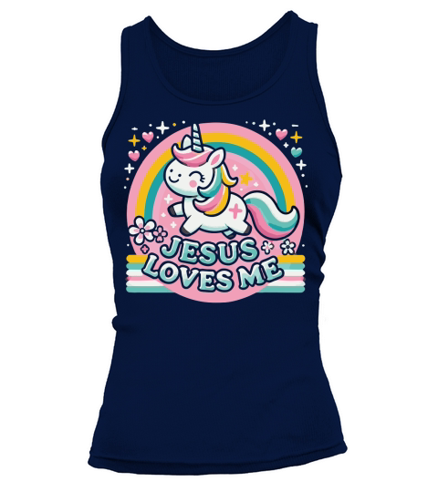 Jesus Loves Me Unicorn Christian Tank top Woman
