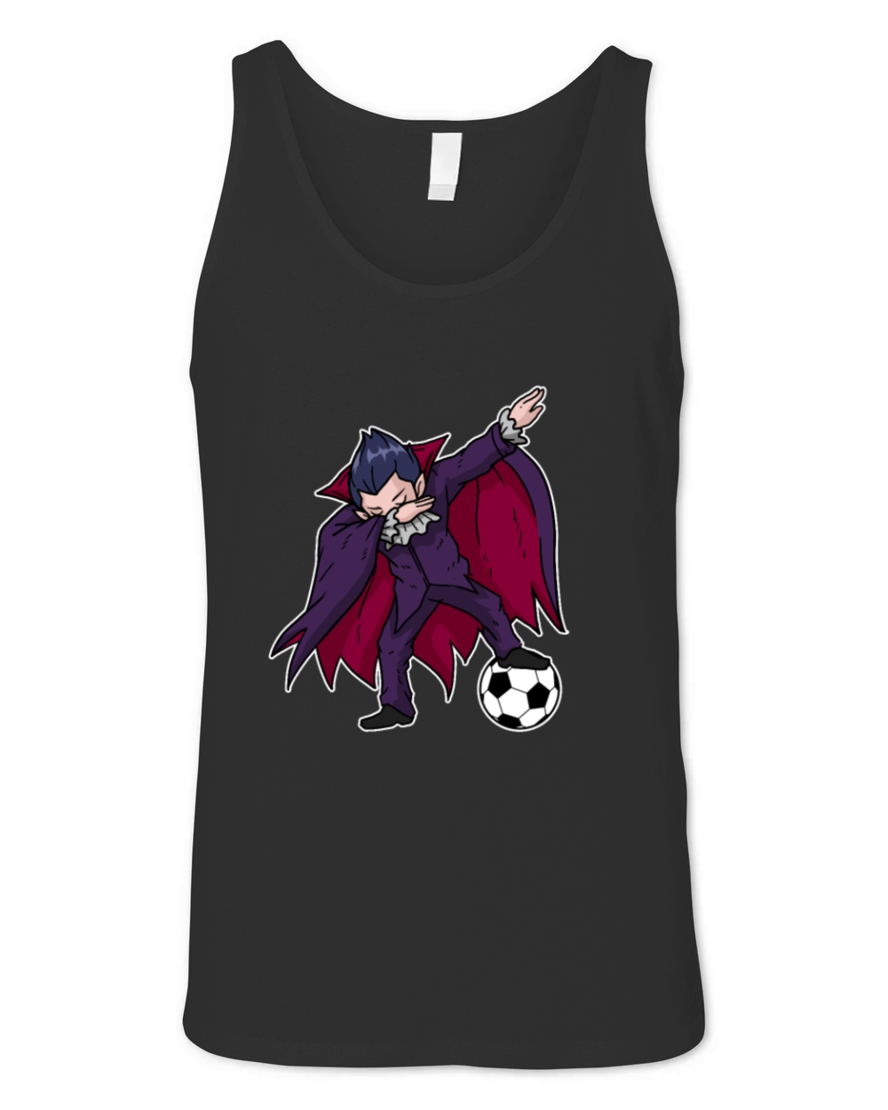 Funny Dabbing Vampire Soccer Gift Idea Unisex Jersey Tank