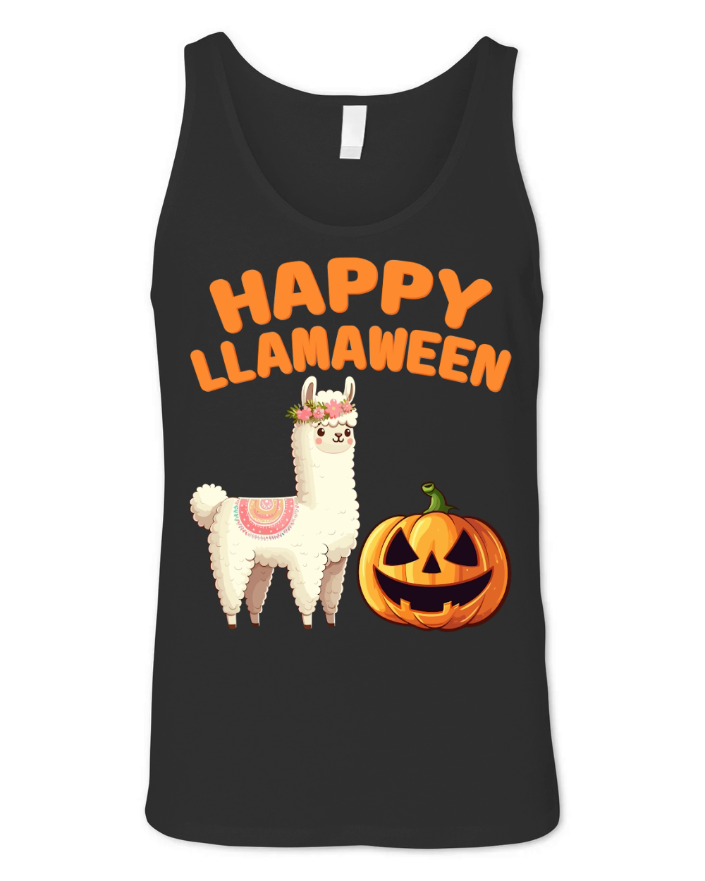 Happy llamaween Unisex Jersey Tank