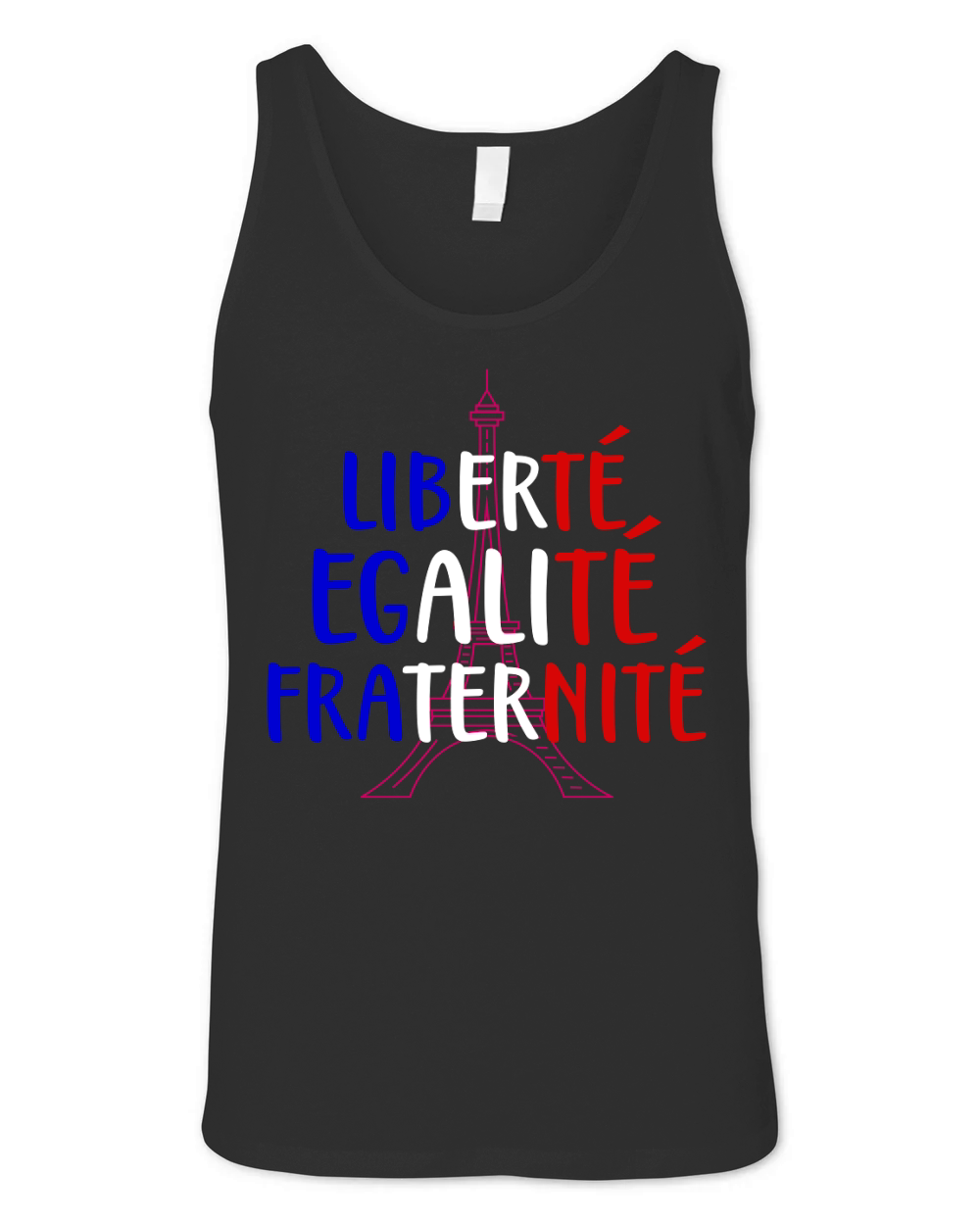 Liberte egalite fraternite Unisex Jersey Tank