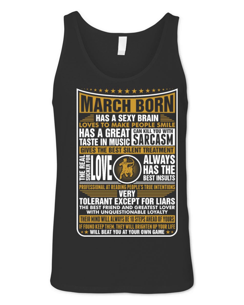 March Sagittarius Born Unisex Jersey Tank