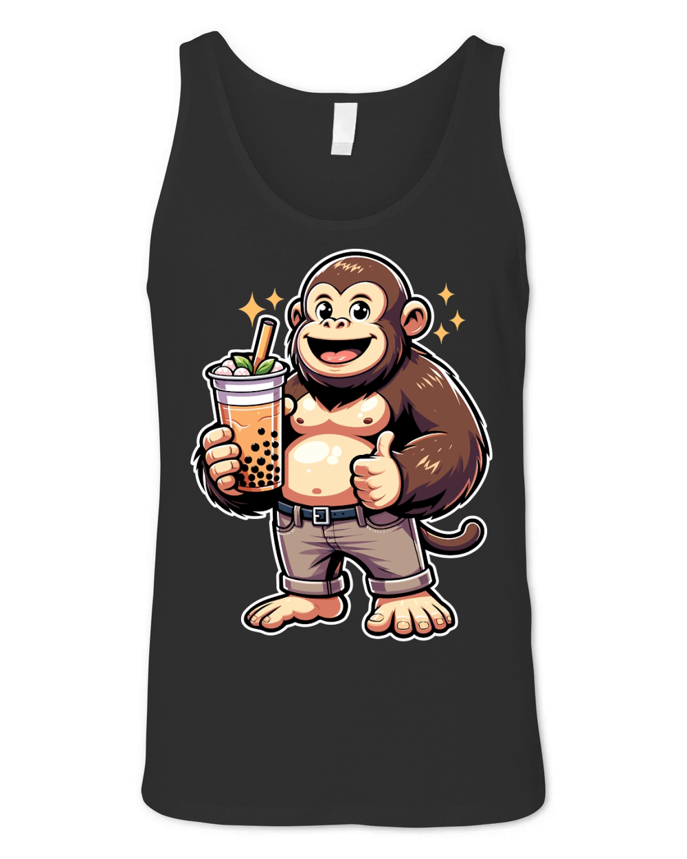 monkey BOBA TEA 2 Unisex Jersey Tank