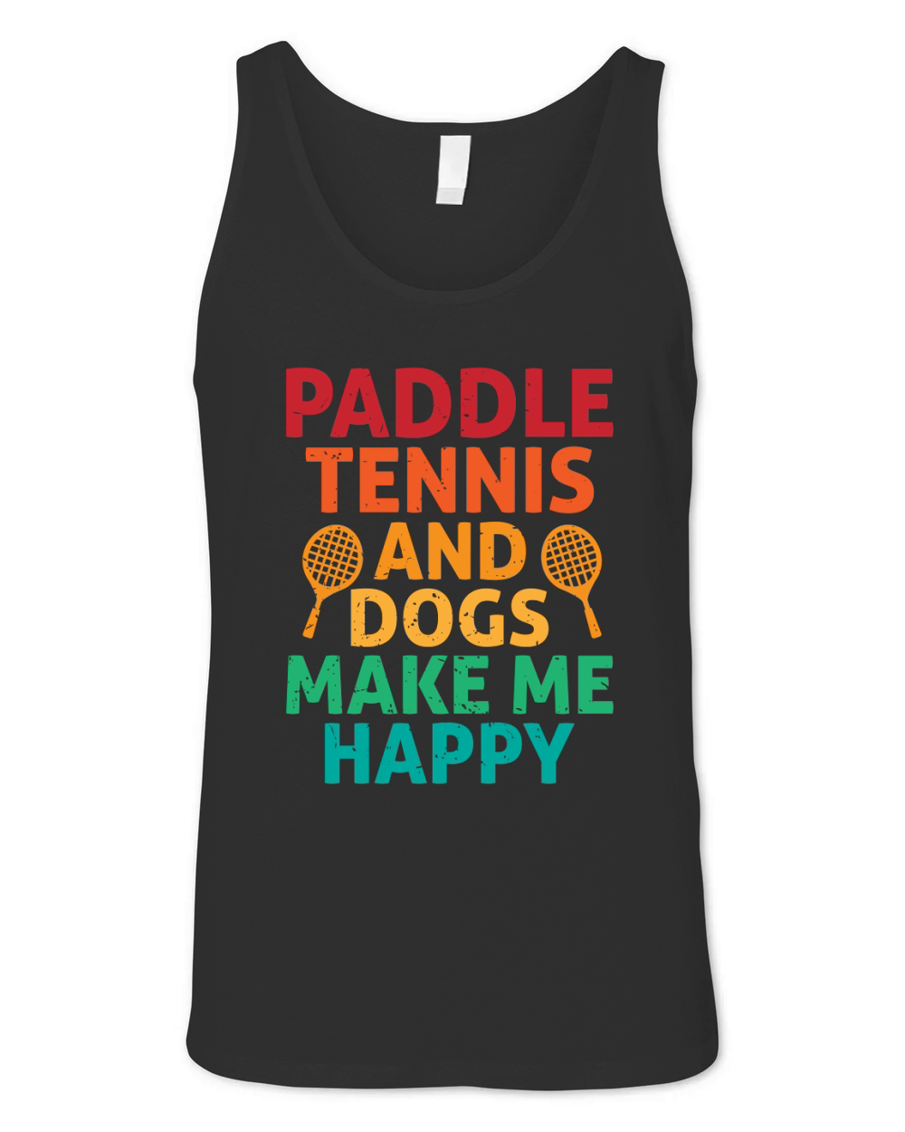 Paddle Tennis And Dogs Make Me Happy Unisex Jersey Tank