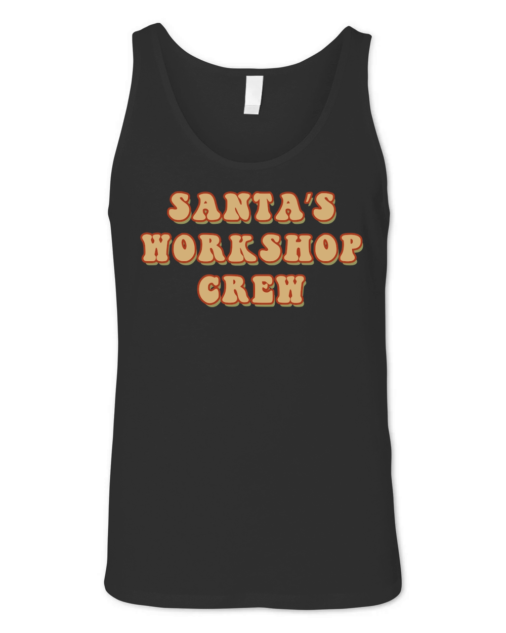 Santa’s Workshop Crew Retro Brown Unisex Jersey Tank