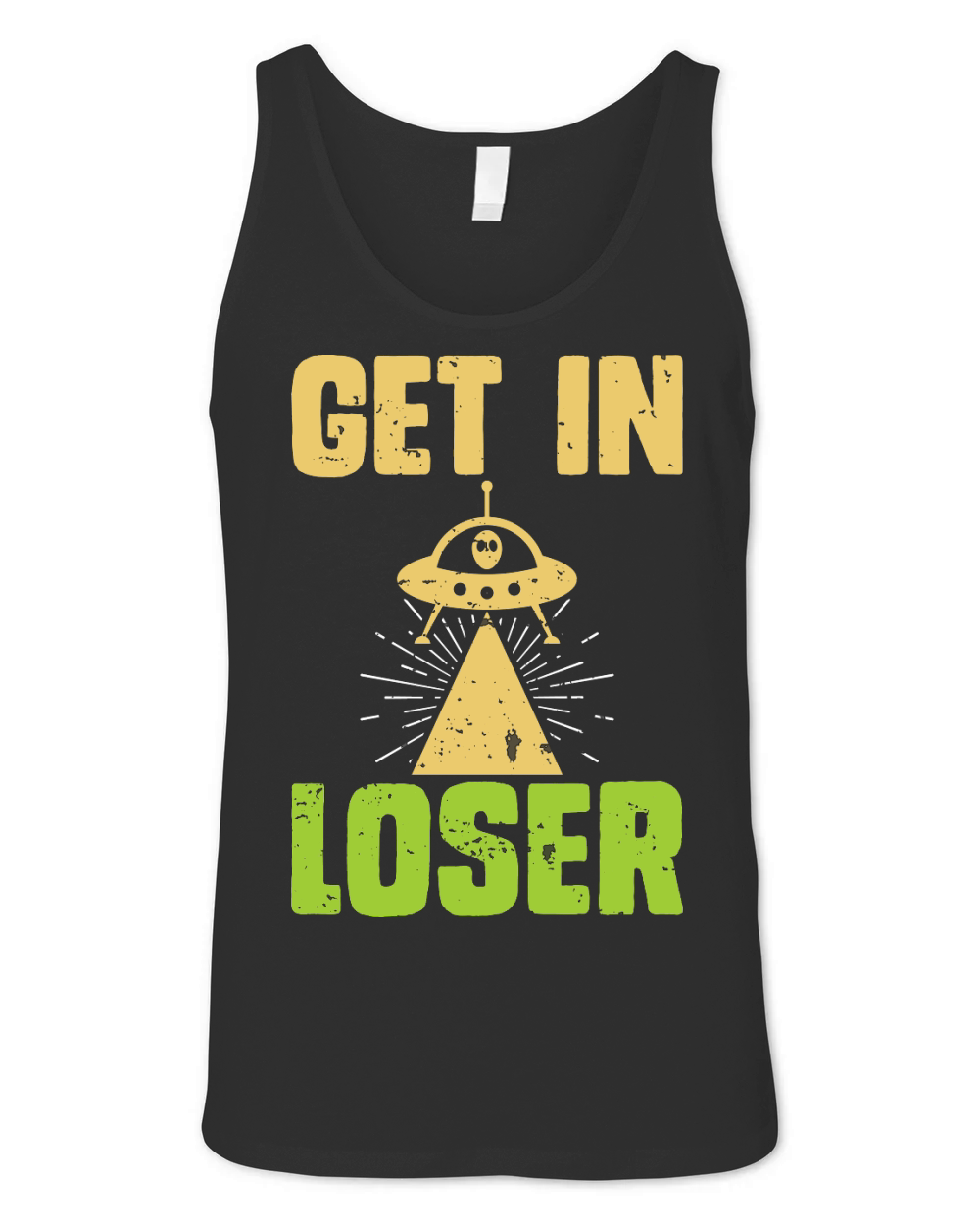 Vintage UFO Alien  get In loser Unisex Jersey Tank