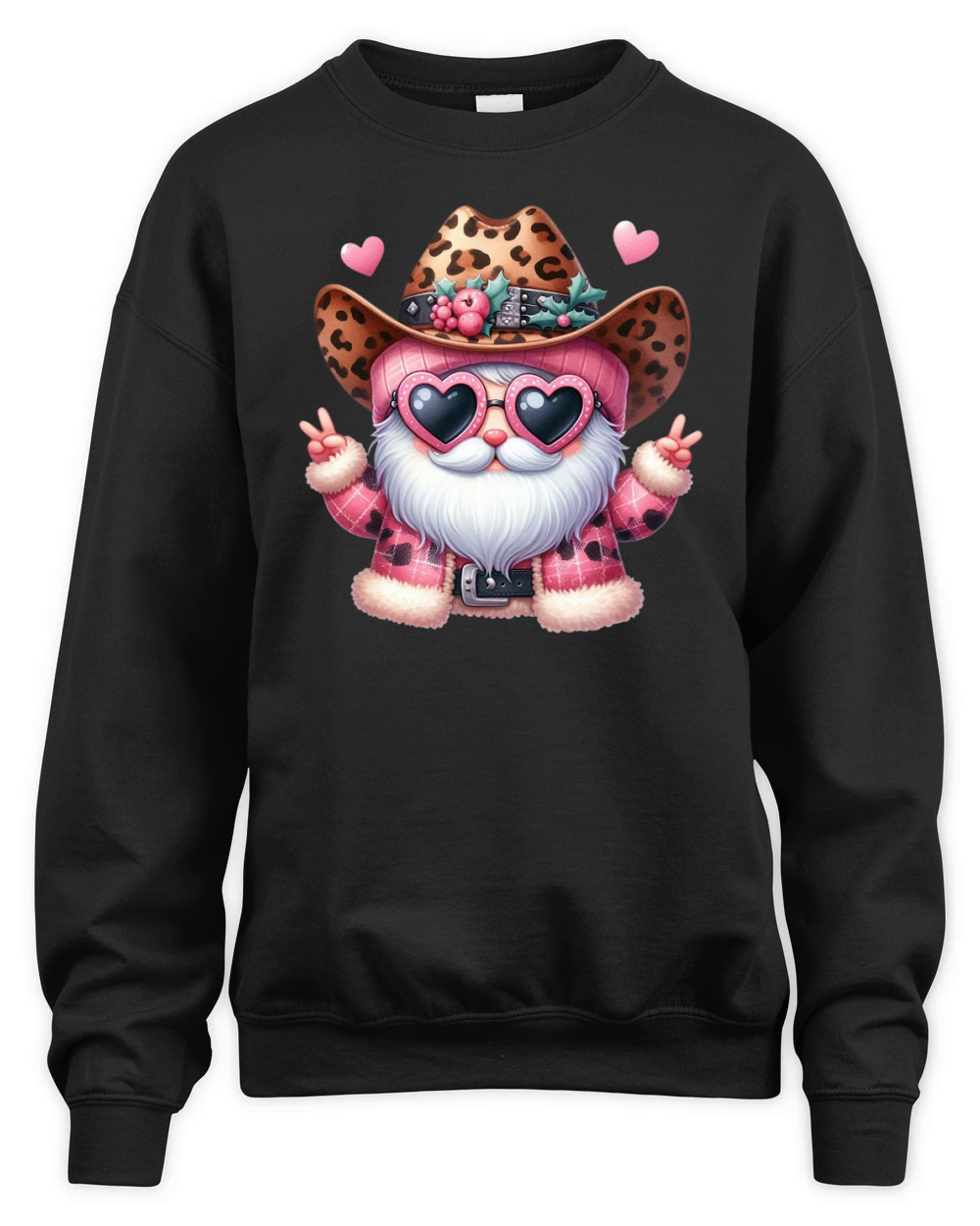 Leopard Santa Watercolor Christmas Unisex Premium Crewneck Sweatshirt