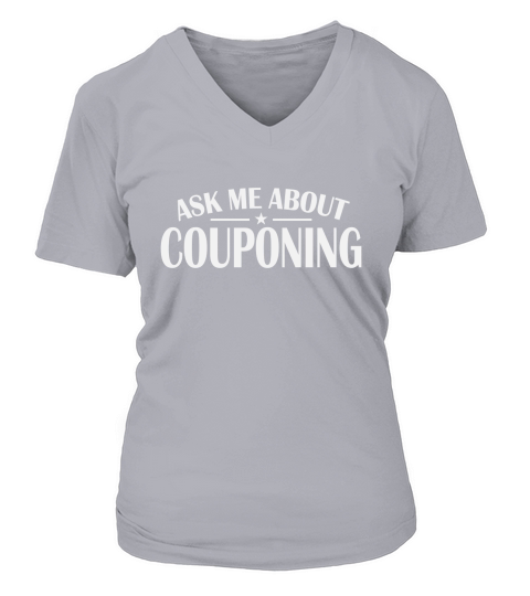 Ask Me About Couponing V-neck T-Shirt Woman