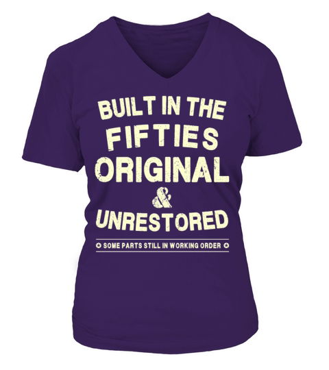 Built In The Fifties - Original - Unrestored V-neck T-Shirt Woman