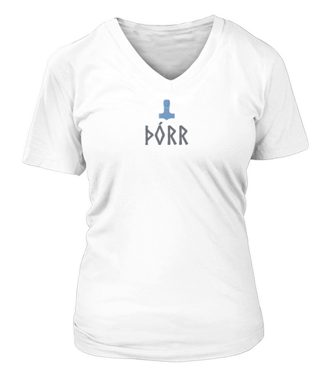 Thor Mjolnir Norse Mythology Hammer Viking Nordic V-neck T-Shirt Woman