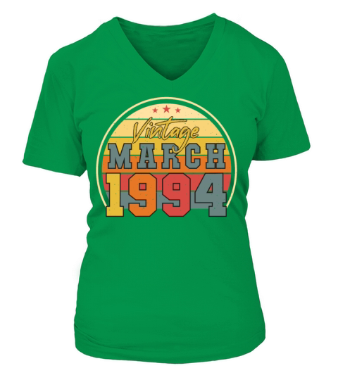 Vintage Funny March 1994 V-neck T-Shirt Woman