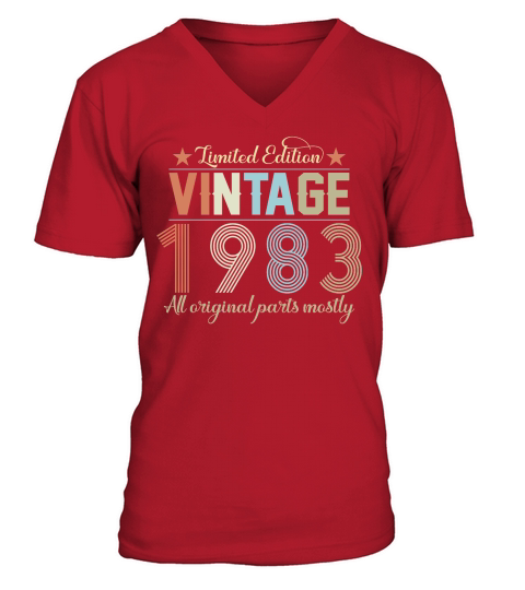 Birthday   Limited Edition Vintage 1983 V-Neck T-shirt