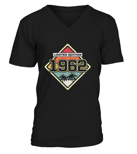Limited Edition 60th Birthday Gift Vintage 1962 V-Neck T-shirt