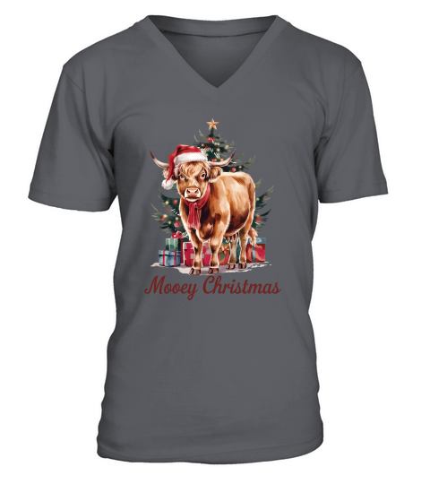 Moo Y Christmas Vintage 04 V-Neck T-shirt