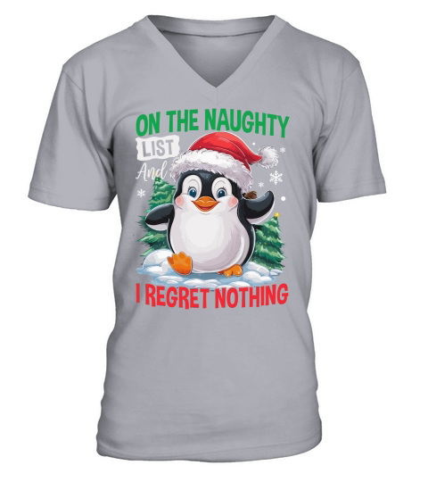 On The Naughty List And I Regret Nothing 02 V-Neck T-shirt