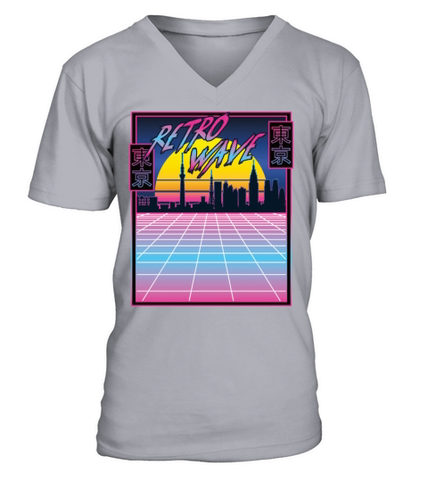 Retro Tokyo retrowave 80s streetwear V-Neck T-shirt