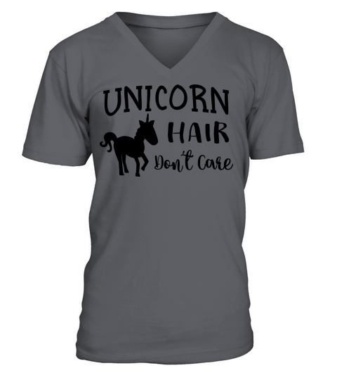 Unicorn hair dont care V-Neck T-shirt