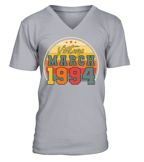 Vintage Funny March 1994 V-Neck T-shirt