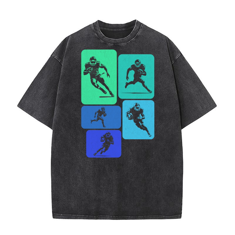 American football football lover kids Washed T-Shirt