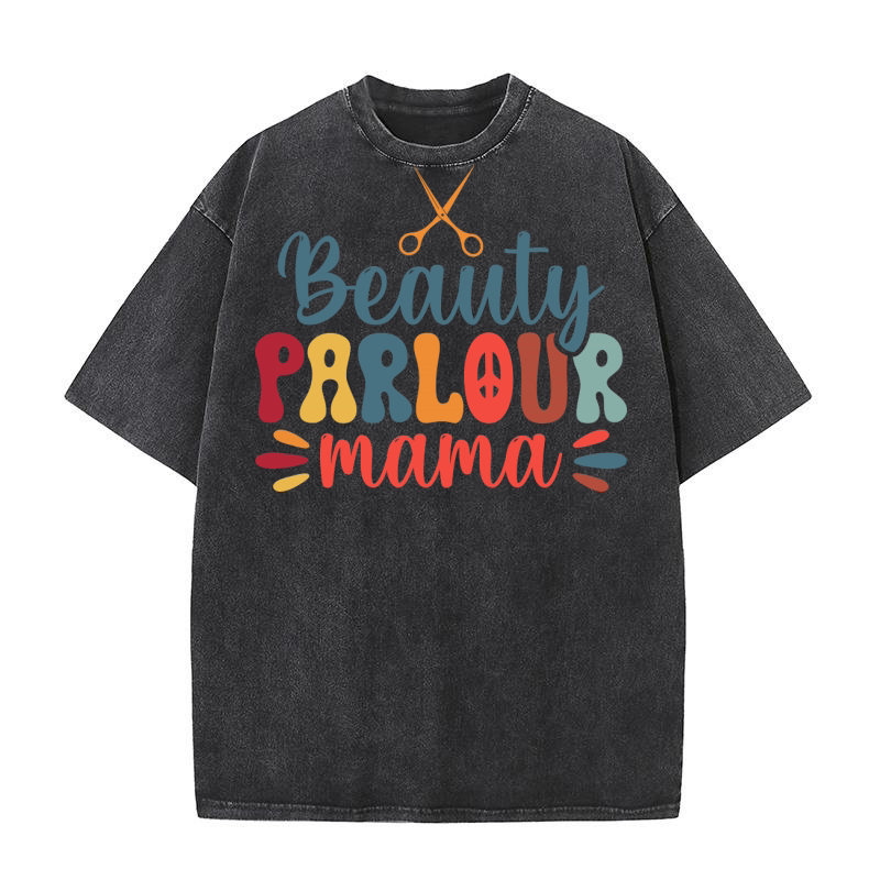 Beauty parlour mama Washed T-Shirt