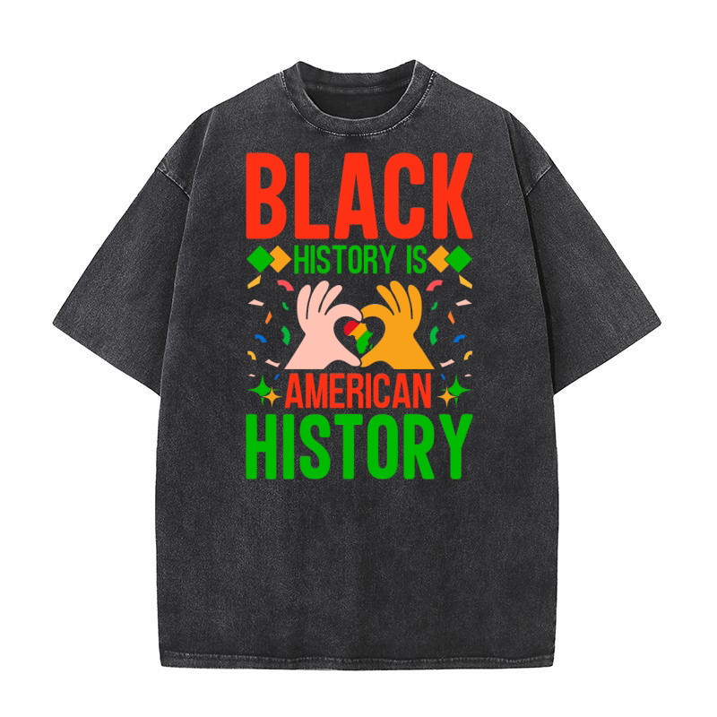 Black History Is American History Washed T-Shirt