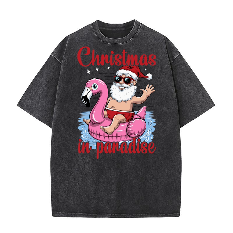 Christmas in paradise Washed T-Shirt