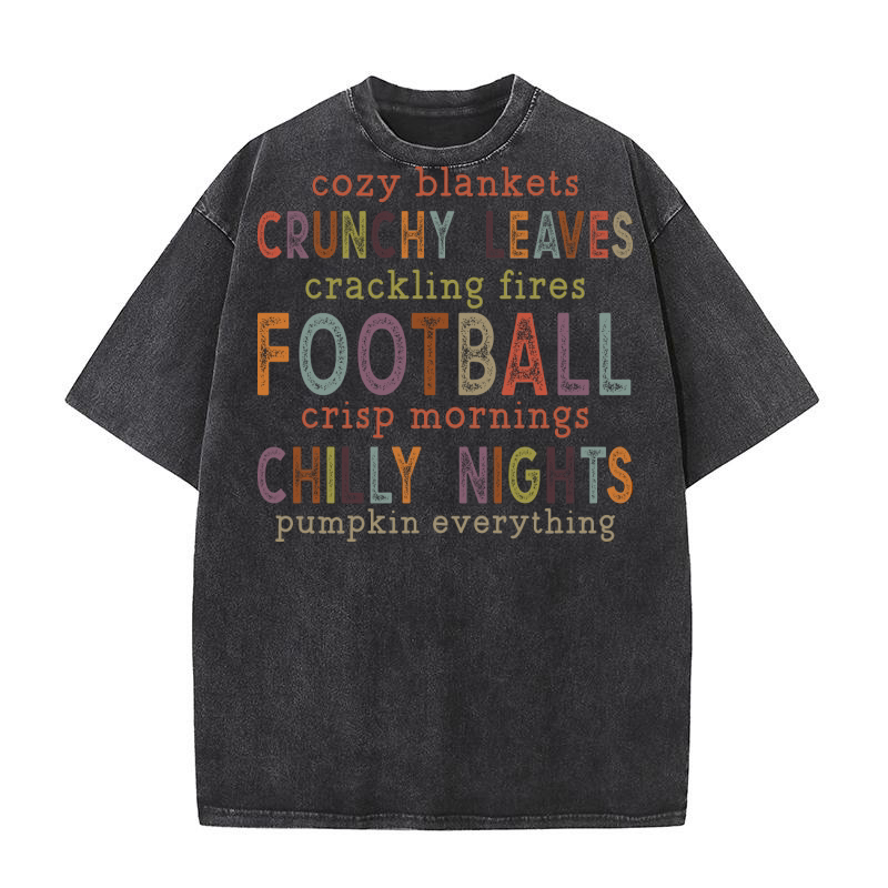 cozy blankets crunchy leaves crackling Washed T-Shirt