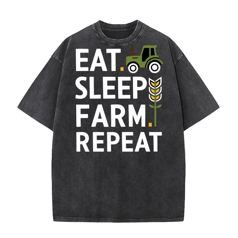Eat Sleep Farm Repeat t Washed T-Shirt