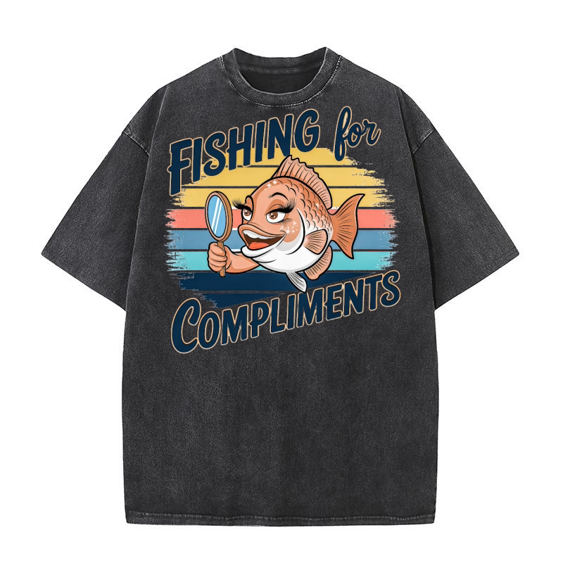 Fishing for Compliments Washed T-Shirt