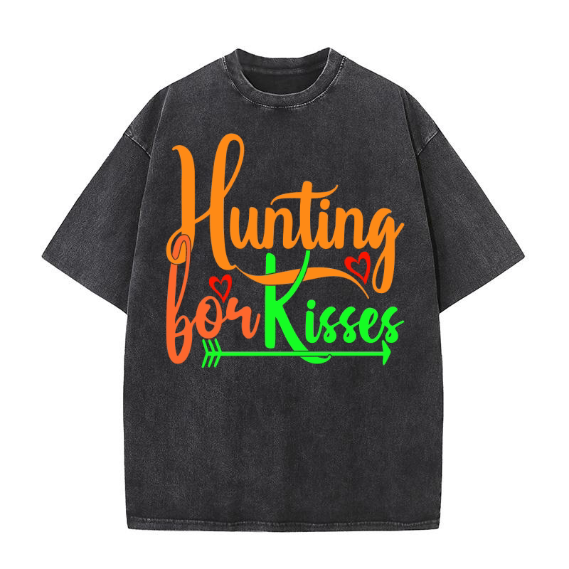 Hunting For Kisses 1 Washed T-Shirt