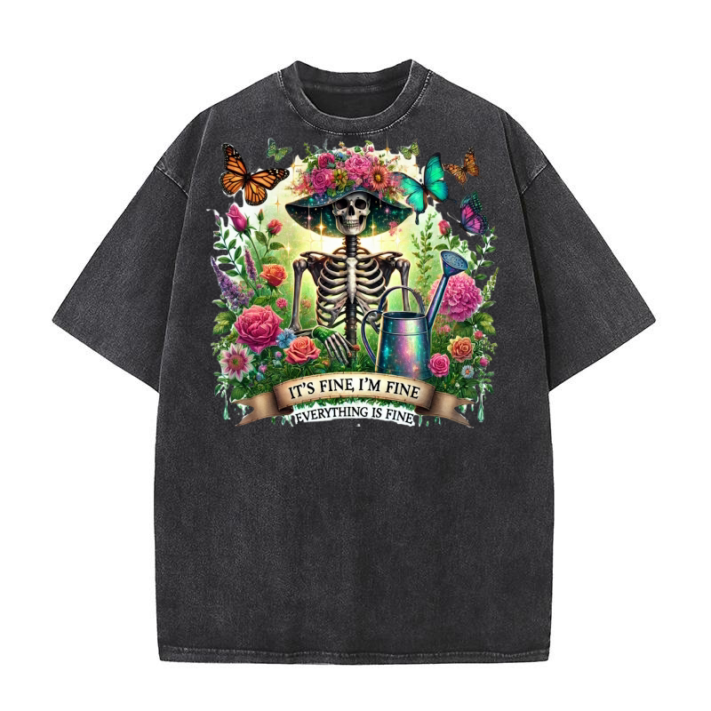 its fine I am fine everything is fine Washed T-Shirt