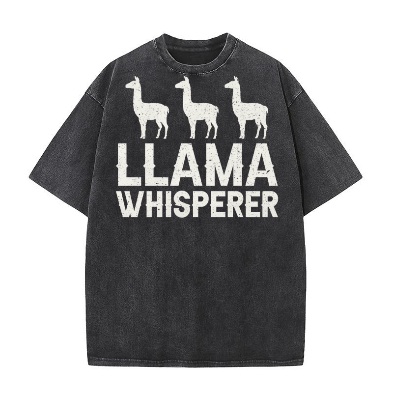 LLama whisperer Washed T-Shirt