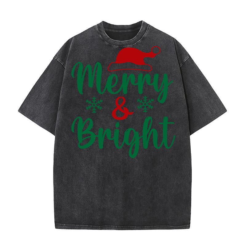 Merry & bright 5 Washed T-Shirt