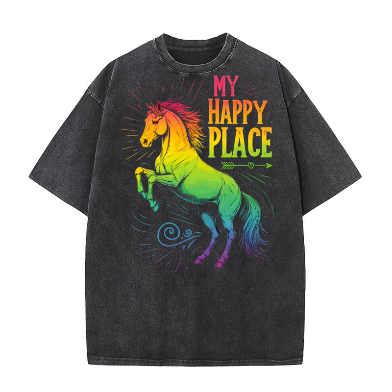 My happy Place Horse Washed T-Shirt