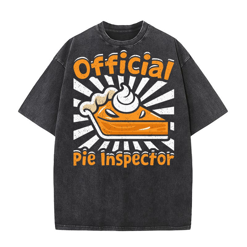 Official Pie Inspector Washed T-Shirt