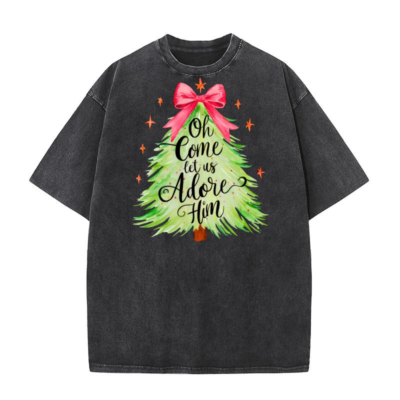 Oh come let us adore him 1 Washed T-Shirt