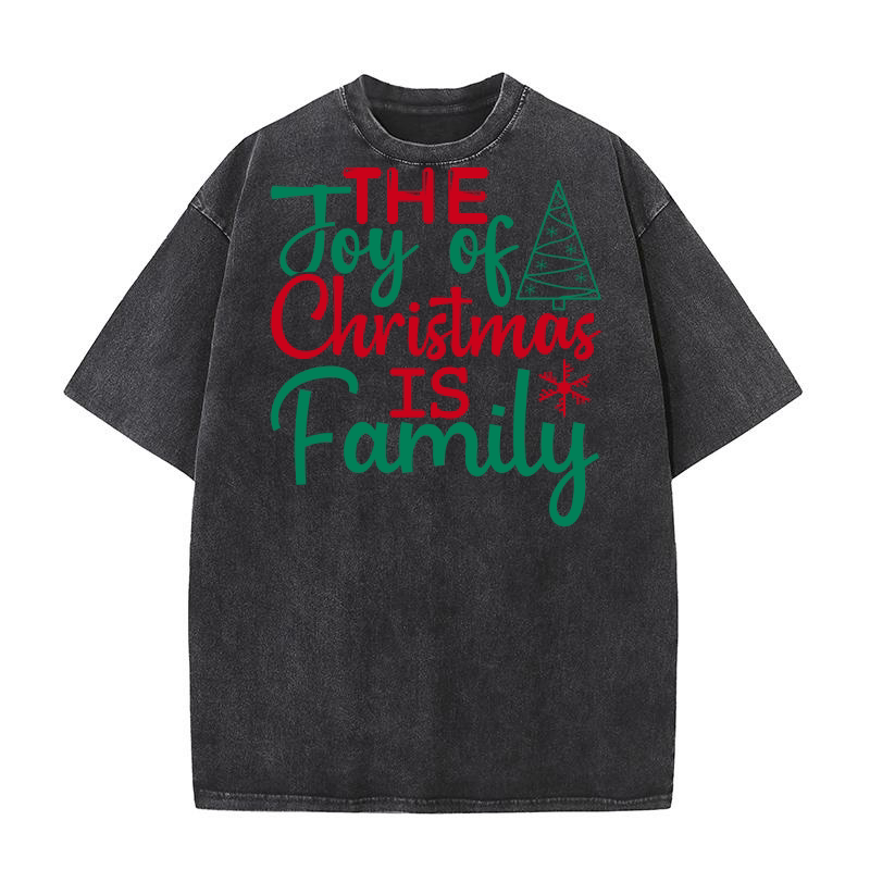 The joy of christmas is family Washed T-Shirt