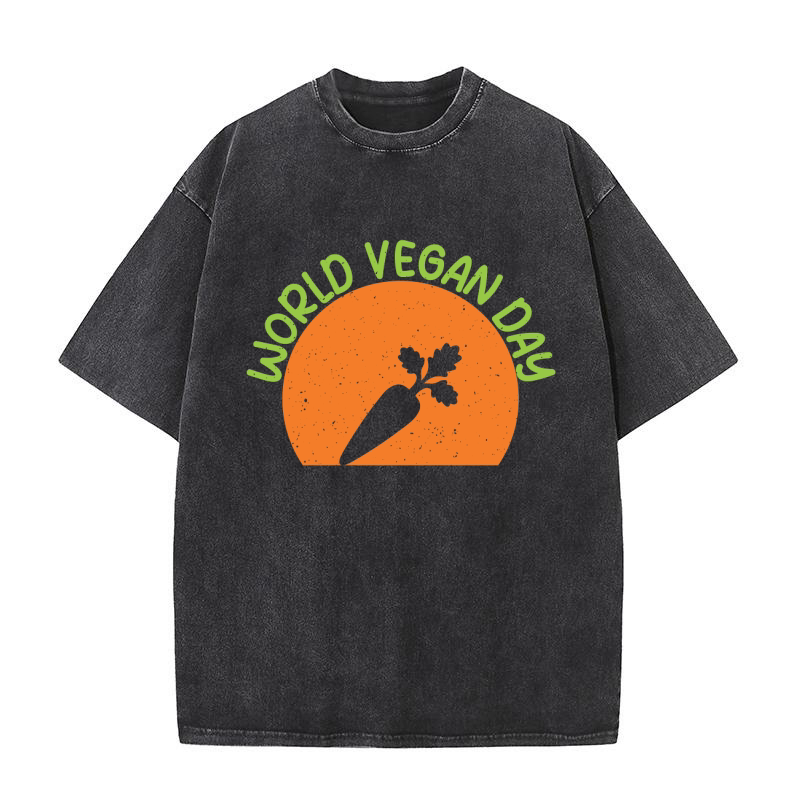 World vegan day Washed T-Shirt