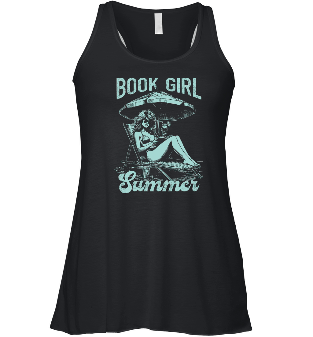 Book Girl Summer D Green Women's Flowy Tank Top