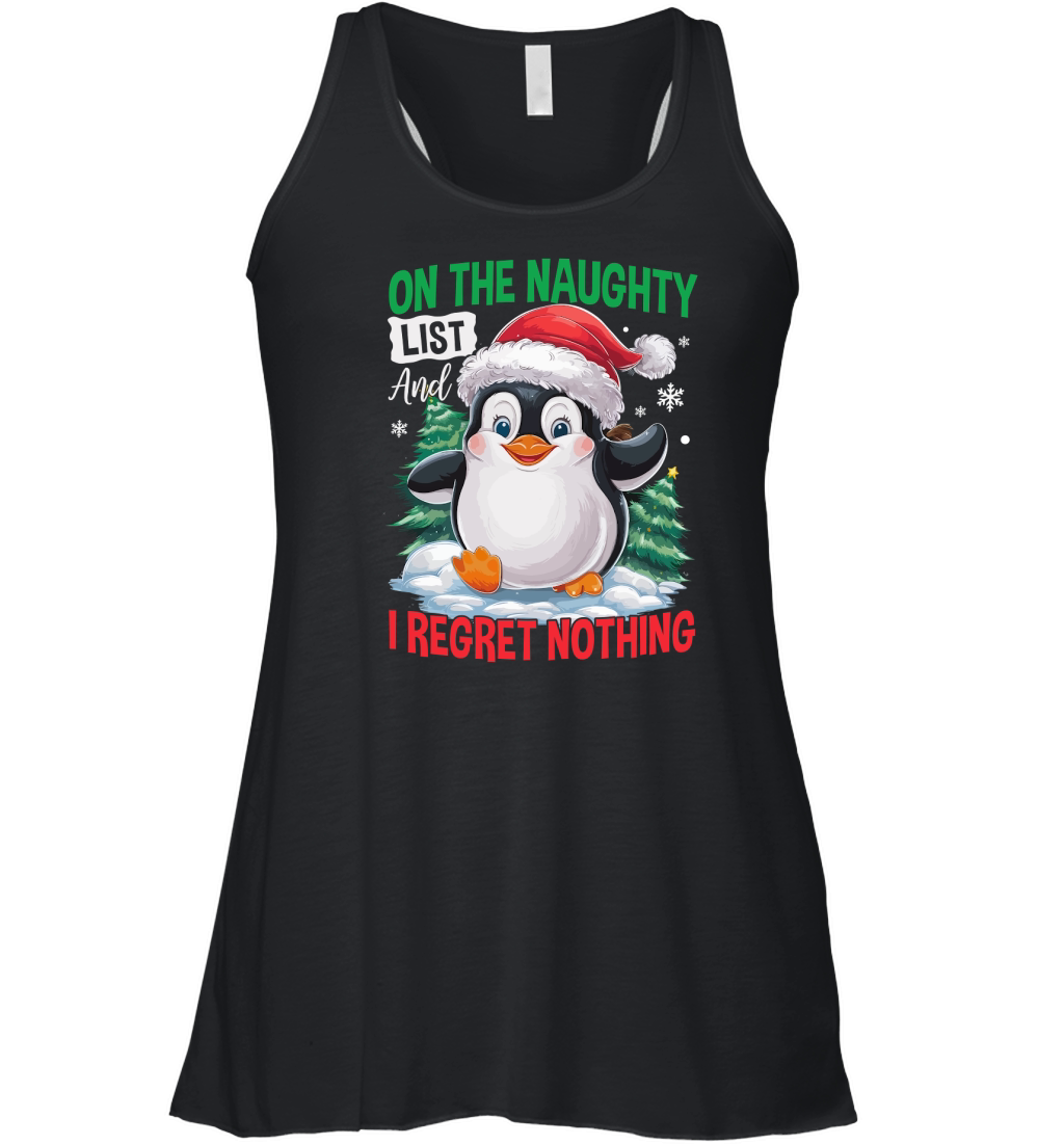 On The Naughty List And I Regret Nothing 02 Women's Flowy Tank Top