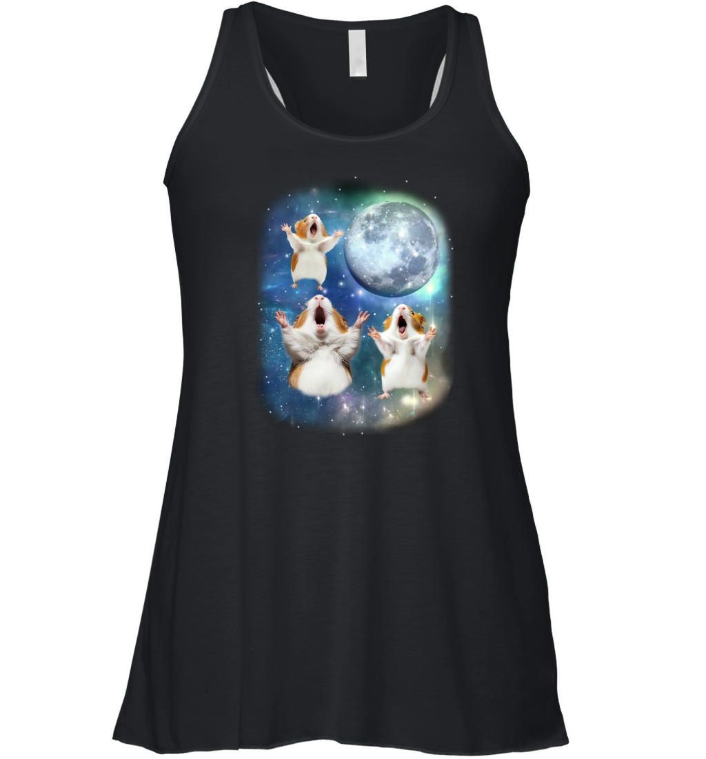 Three Guinea Pig Moon Weird Women's Flowy Tank Top