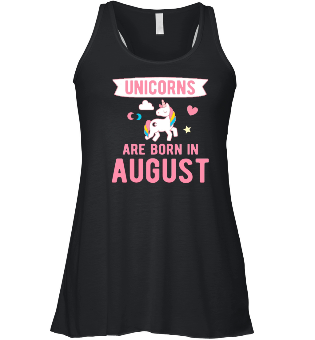 Unicorns are Born in August Women's Flowy Tank Top