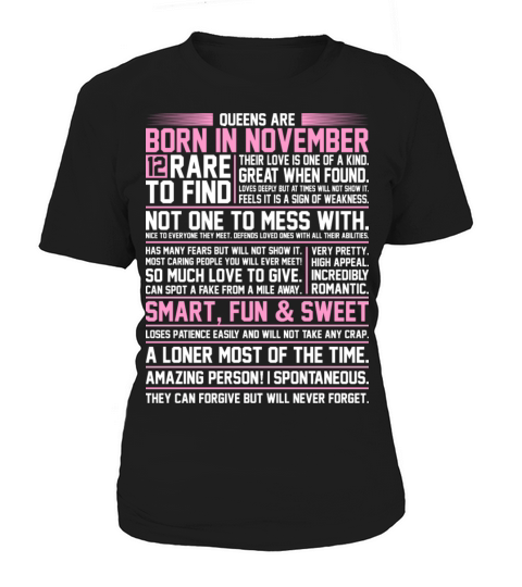 Queens Are Born In November Women's T-Shirt