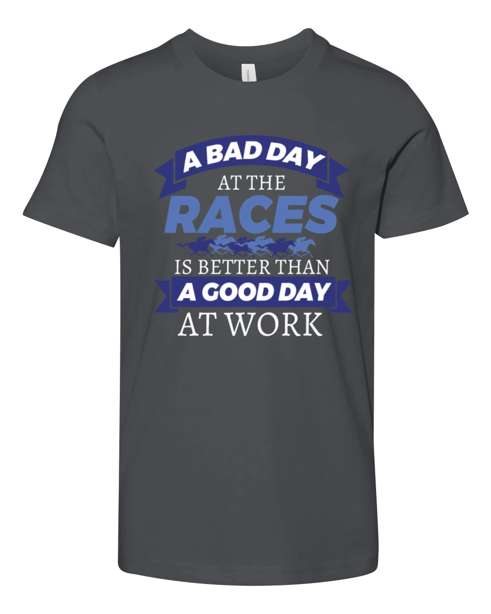 Horse Racing Bad Day At Races Better Than Work Youth Unisex Jersey Tee