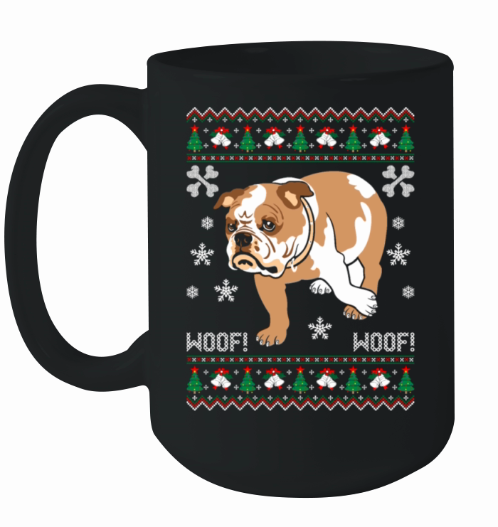 Bulldog Ugly Christmas Ceramic Mug