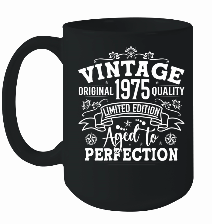 Vintage Birthday TShirt Design Bundle 1975 Ceramic Mug