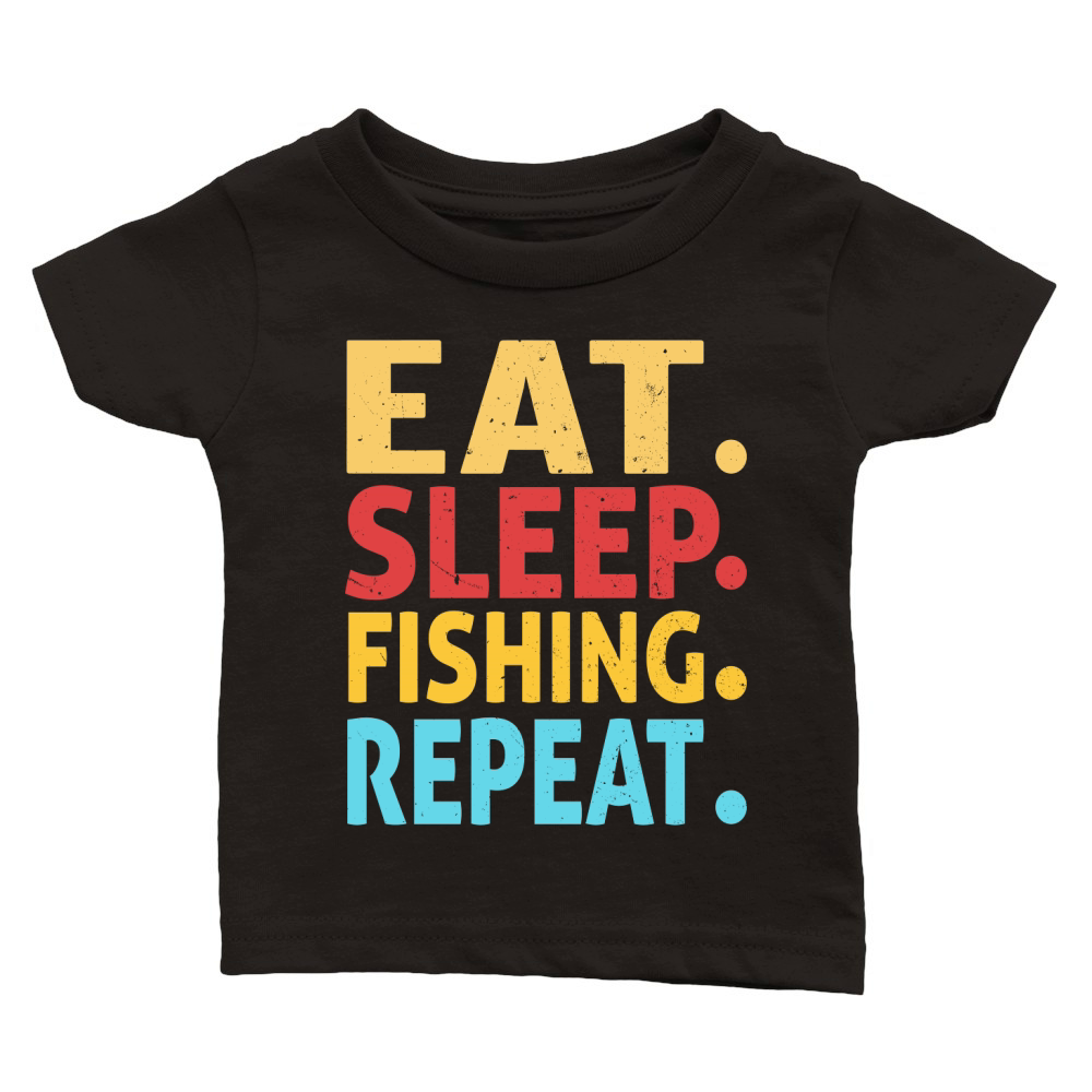 Eat sleep fishing repeat Classic Baby Crewneck T-shirt