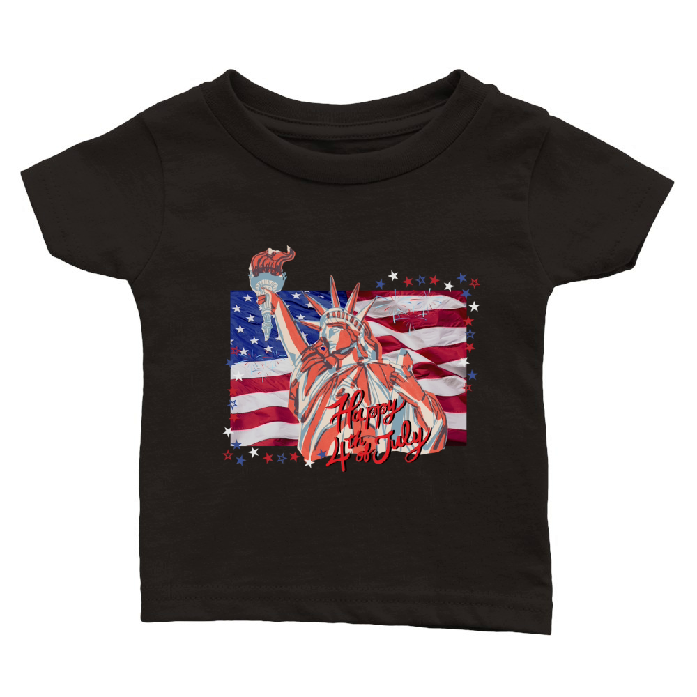 Happy 4th of July Classic Baby Crewneck T-shirt