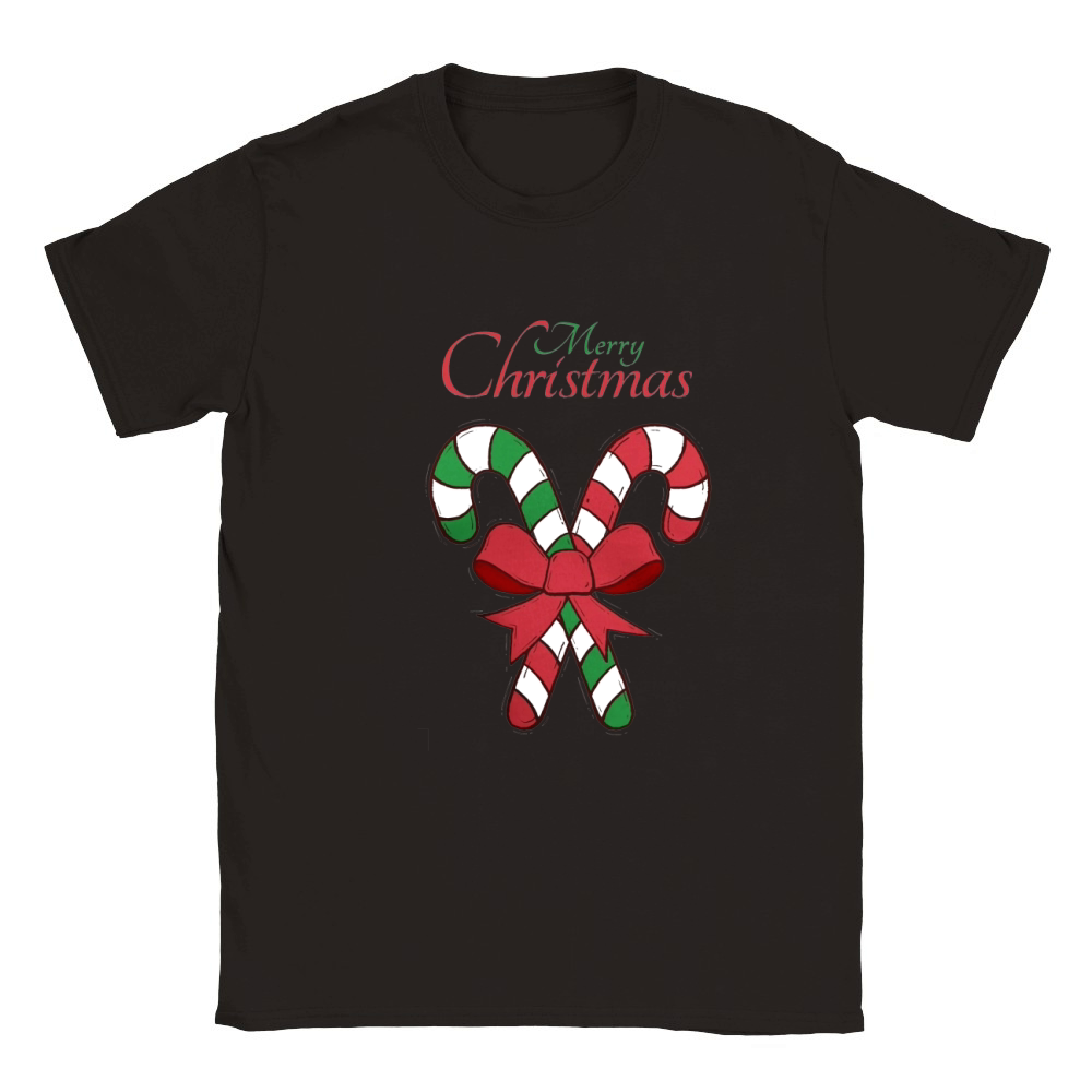 Merry Christmas Candy Canes Classic Kids Crewneck T-shirt
