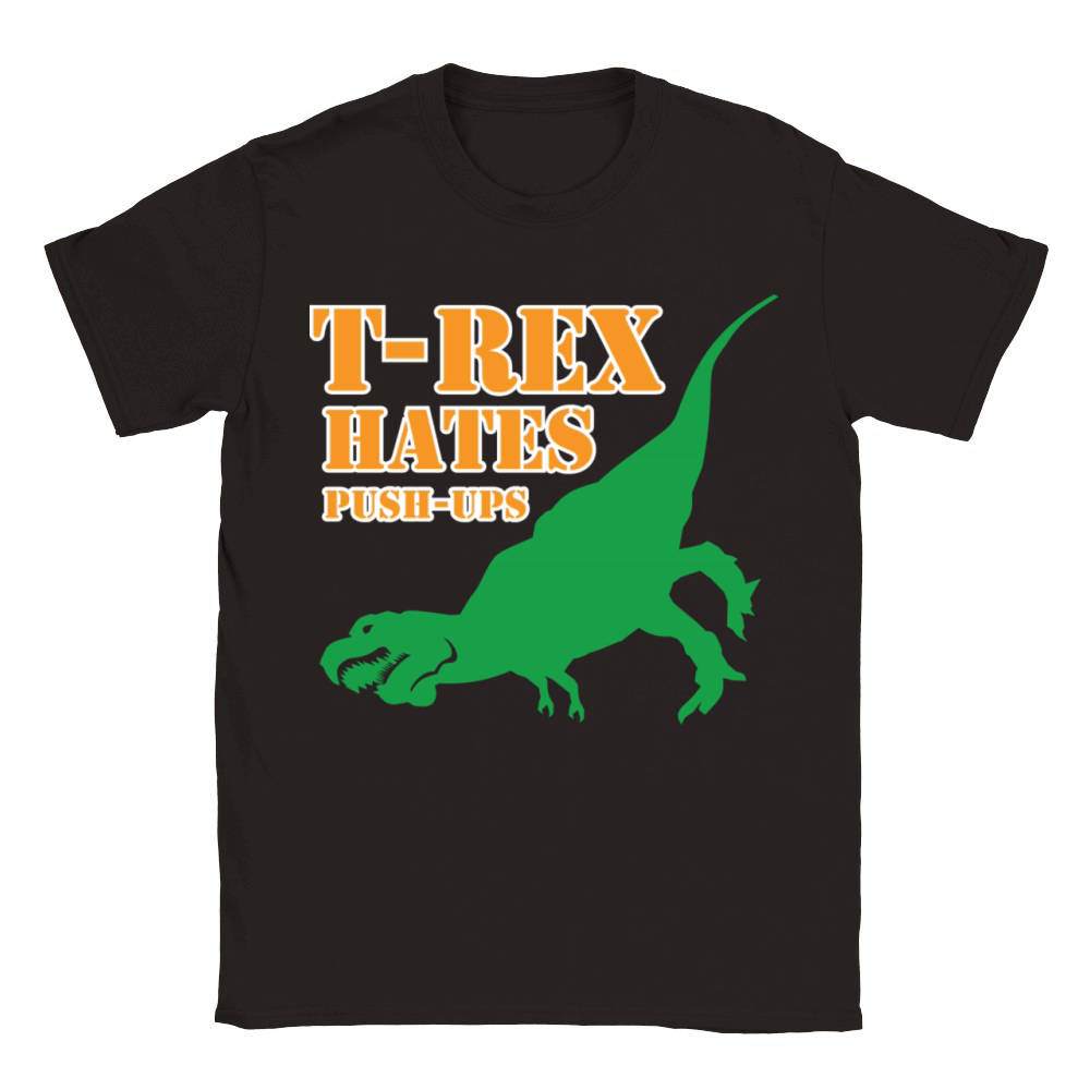 T-Rex Hates Push-Ups T shirt Classic Kids Crewneck T-shirt