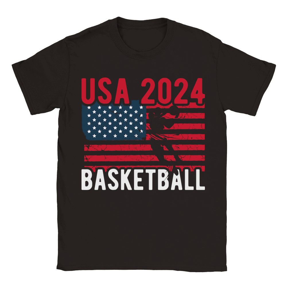 USA 2024 basketball Classic Kids Crewneck T-shirt
